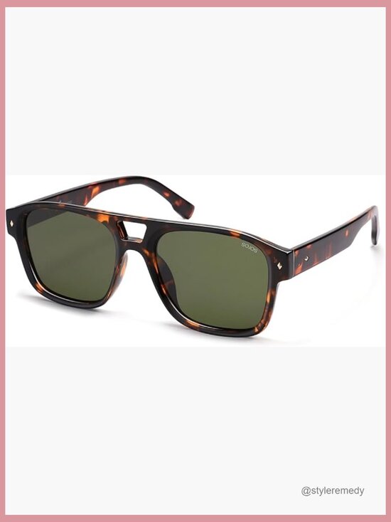 Retro Square Polarized Aviator Sunglasses with UV400 TAC Lenses main image 6